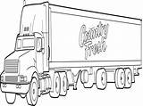 Coloring Truck Pages Semi Tow Printable Getcolorings Line Drawing Getdrawings sketch template