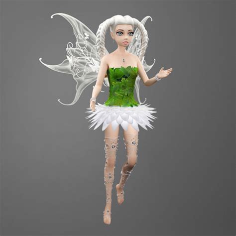 3d asset rigged fairy whitneyt cgtrader