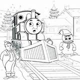 Christmas Train Pages Coloring Thomas Getcolorings Printable Tank Engine sketch template