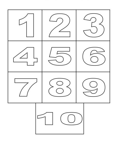 printable number pages printable templates