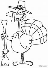 Turkey Coloring Kids Hunter Pilgrim Pages Hat Colouring Happy Pitara Printable Musket Thanksgiving Drawing sketch template