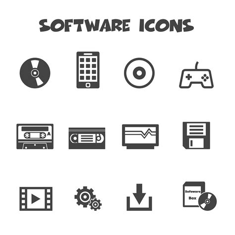 software icons symbol  vector art  vecteezy