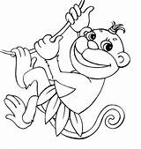 Monkey Coloring Pages Printable Old Hanging Years Kids Cool Year Liana Color Drawing Supercoloring Getdrawings sketch template