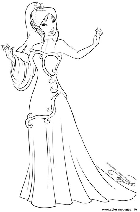 disney princess mulan coloring page printable