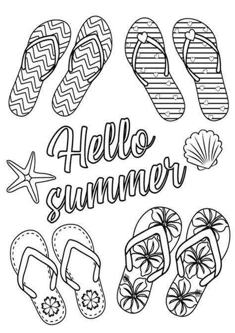 easy printable coloring pages summer coloring pages