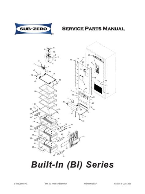 bi parts manual  refrigerator home appliance