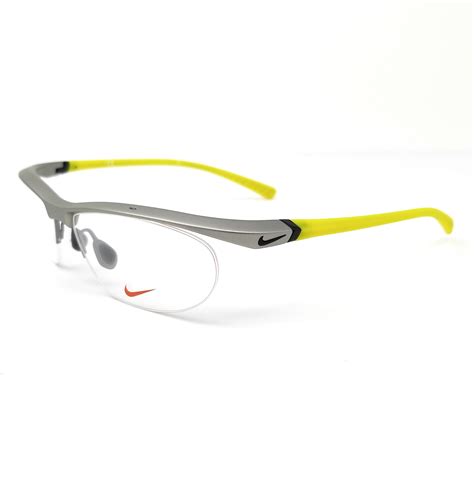 Nike Eyeglasses 7070 2 085 Matte Platinum Volt Rectangle Men 57x15x135