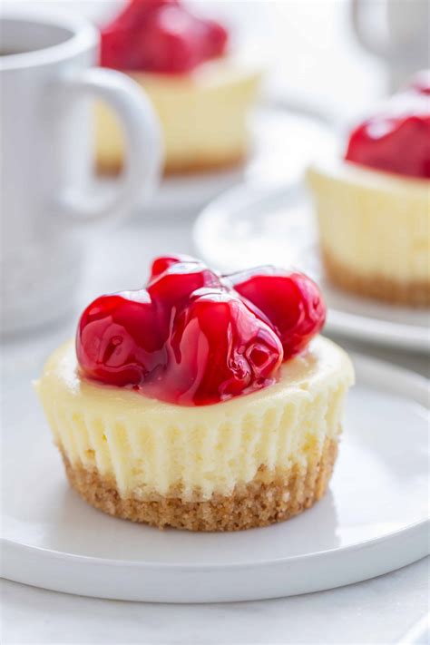 mini cherry almond cheesecakes  baking addiction