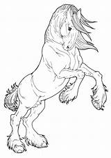 Horse Coloring Pages Drawings Colouring Draft Print Printable Drawing Sketch Clydesdale Awesome Adults Stallion Kids Sheets sketch template