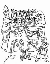 Christmas Coloring Pages Merry Print sketch template