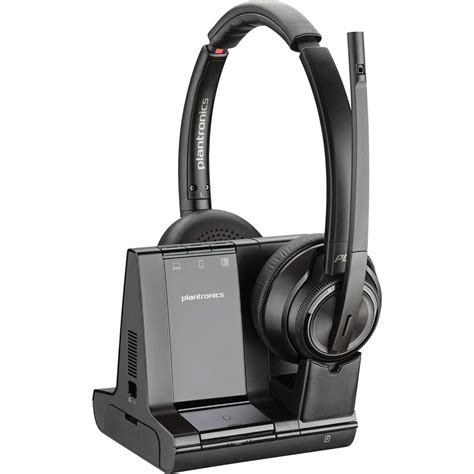 plantronics savi  series wireless dect headset system black