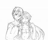 Coloring Kirito Pages Sword Tumblr Anime Couple Cute Drawing Jozztweet Getdrawings Getcolorings Another sketch template