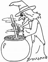 Witch Coloring Printables Cauldron Halloween Potion Stirring Pages Kids Drawing Printable Template Search Gif Die Activities sketch template