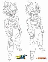 Bardock Lineart Damaged Ssj Naruttebayo67 Ssj2 sketch template