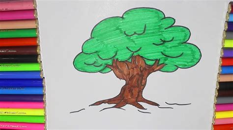 draw trees easy tree drawing step  step   draw  tree
