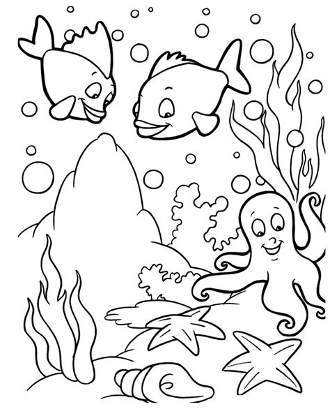 ocean sea life colouring pages ocean coloring pages fish coloring