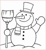 Snowman Coloring Pages Christmas Cute Printable Kids Easy Toddlers Filminspector sketch template