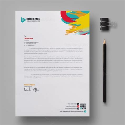 creative business letterhead examples  template