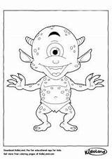 Coloring Pages Kidloland Eyed Monster Kids Printable sketch template