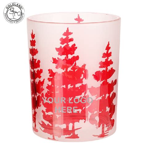 Supply Christmas Frosted Glass Round Votive Candle Holder