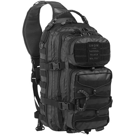 mil tec  strap assault pack large tactical hiking backpack military black  ebay