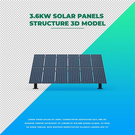 premium psd solar panels structure