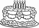 Cake Birthday Coloring Printables Printable Monthly Template Printablee Via sketch template