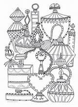 Coloring Perfume Pages Bottle Colouring Bottles Adult Color Sketch Plaid Clipart Printable Drawing Vk Chanel Adults Books раскраски Book Sheets sketch template