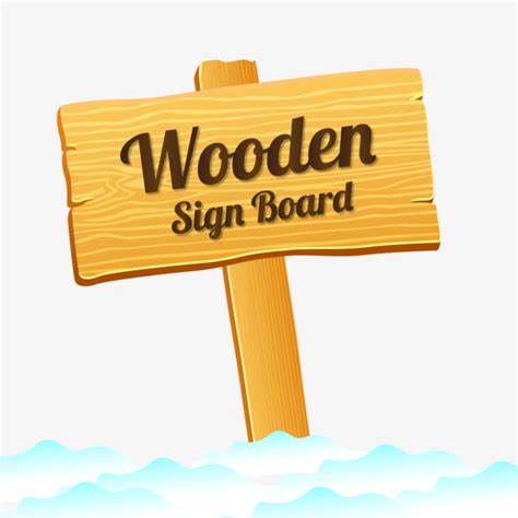 creative wooden sign board  text vector illustration sign wooden