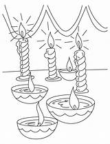 Diwali Coloring Pages Drawing Sketch Kids Happy Diya Lamp Colouring Draw Activities Print Craft Diyas Coloringkids Line Template Sketches Painting sketch template