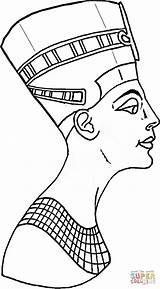 Nefertiti Egito Colorare Antigo Egizi Nofretete Disegno Facili Ausmalbild Ausmalbilder Egizie ägypten sketch template