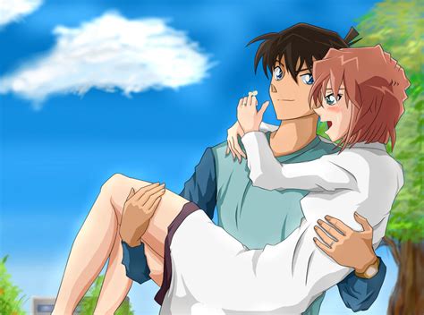 haibara picked up like a princess by dddjjjkkklll on deviantart