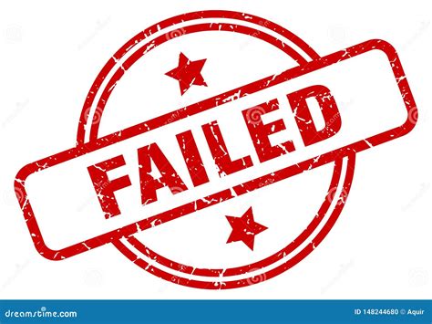failed stamp stock vector illustration  grungy sticker