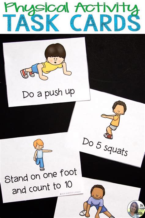 printable exercise cards  preschoolers printable templates