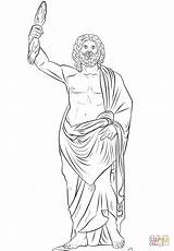 Zeus God Gott Dios Colorare Griechischer Griego Ausmalbilder Ausmalbild Zeichnen Disegno Griechische Greco Ausdrucken Mythologie Greci Supercoloring Mitologia Greca Disegnare sketch template