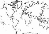 Map Continents Coloring Horizontal sketch template