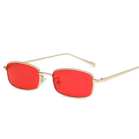 yooske small square sunglasses for women men retro red sun glasses