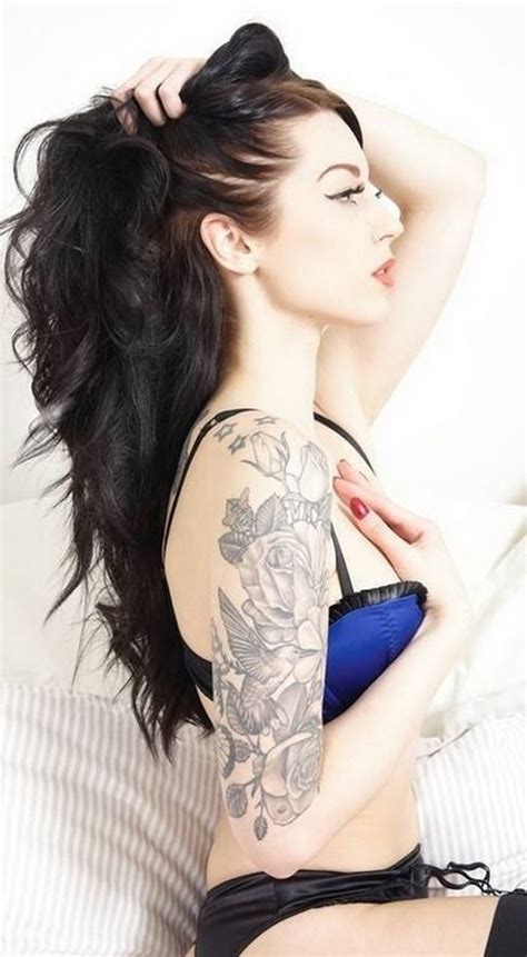 40 cool and pretty sleeve tattoo designs for women styletic