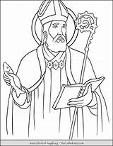 Ulrich Saint Augsburg Coloring Pages Thecatholickid sketch template