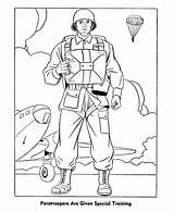 Coloring Army Pages Printable Paratrooper Popular Armed Forces sketch template