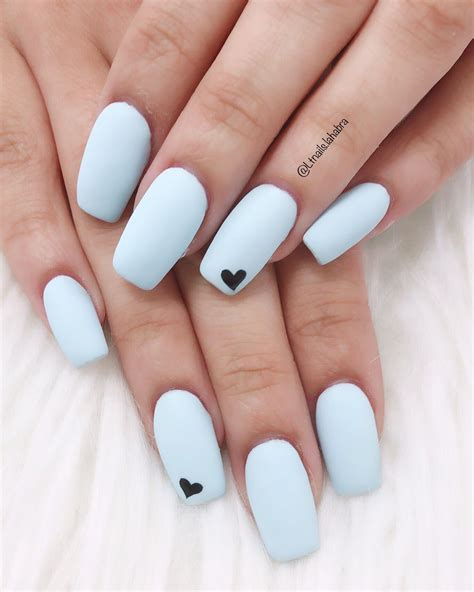 blue matte nail spa nails beauty