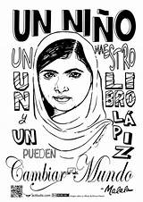 Malala Yousafzai Frase Actiludis Nobel Premio Premios Educación Fundamental Escola 5x5 sketch template