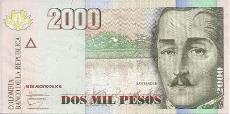 billete colombia dos mil pesos 2012 nuevo 10 000 en mercado libre