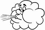 Blowing Clipart Wind Cloud Cliparts Clip Cartoon Library Gif Word sketch template