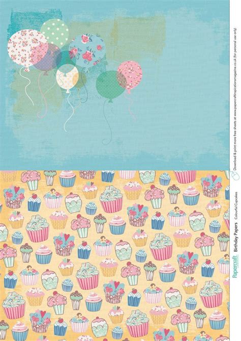 birthday  printable papers  papercraft inspirations
