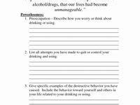 step recovery worksheets