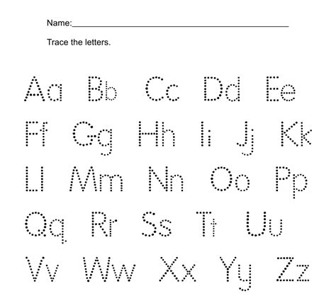 kids letter tracing printables printableecom