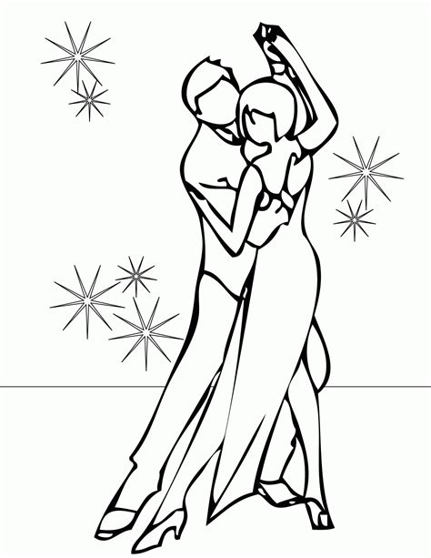 dancing coloring page coloring home