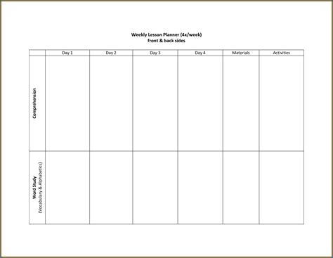 printable  week calendar template printable templates