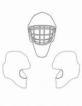 Goalie Mask Drawing Getdrawings sketch template